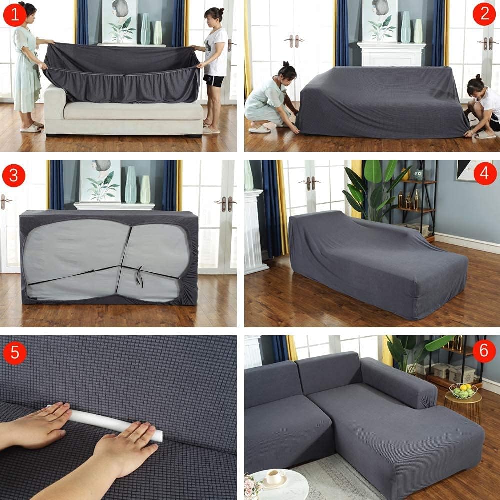 FUNDA PARA SILLON TIPO L SECCIONAL JACQUARD T BURDEO TF - 3