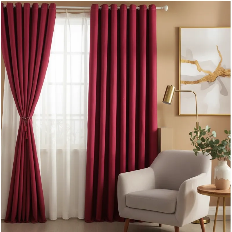 CORTINA 100% BLACKOUT NEGRO ENGOMADO 140X220 DE 2 PAÑOS MP - 1