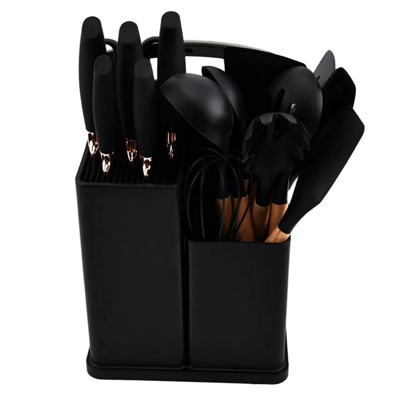 UTENSILIO DE COCINA  NEGRO 19 PIEZAS GSOL - 3