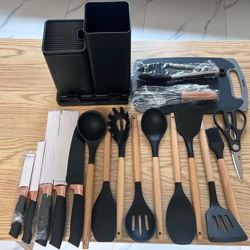 UTENSILIO DE COCINA  NEGRO 19 PIEZAS GSOL - 5