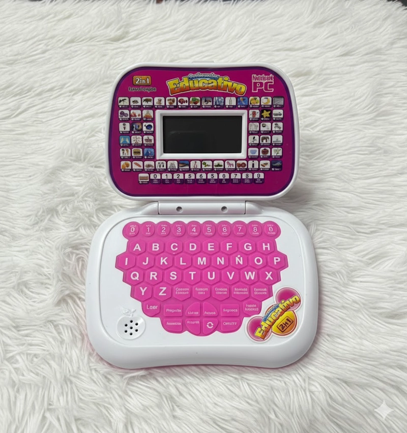 COMPUTADORA PARA NIÑA UNICORNIO GATITO DE JUGUETE DIDACTICO INGLES ESPAÑOL WM - 3
