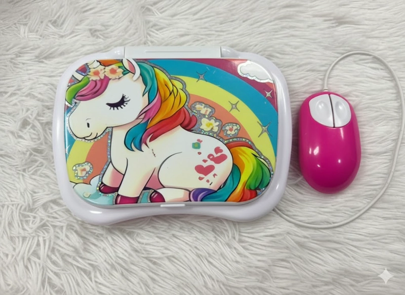 COMPUTADORA PARA NIÑA UNICORNIO GATITO DE JUGUETE DIDACTICO INGLES ESPAÑOL WM - 4
