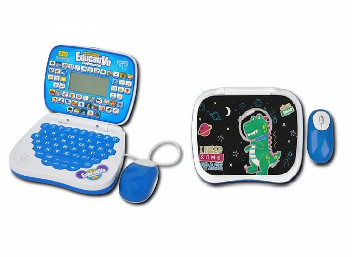 COMPUTADORA  DIDACTICA DE NIÑO  BILINGUE DISEÑO DINO VERDE - 1