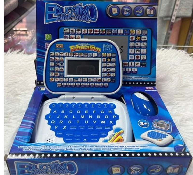 COMPUTADORA  DIDACTICA DE NIÑO  BILINGUE DISEÑO DINO VERDE - 2