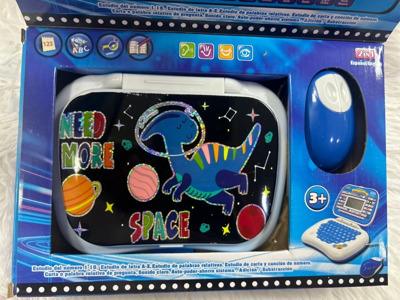 COMPUTADORA  DIDACTICA DE NIÑO  BILINGUE DISEÑO DINO VERDE - 4
