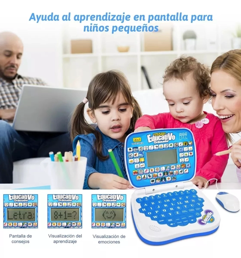 COMPUTADORA  DIDACTICA DE NIÑO  BILINGUE DISEÑO DINO VERDE - 6