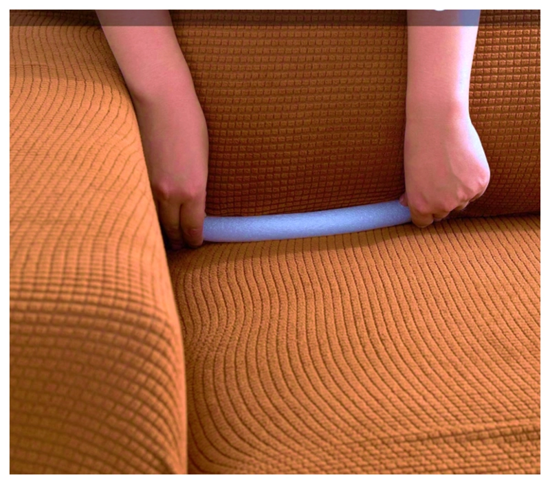 FUNDAS CUBRE SOFA DE 3 CUERPO TELA GRUESA CUADRILLE UNICOLOR BURDEO VINO TINTO - 3