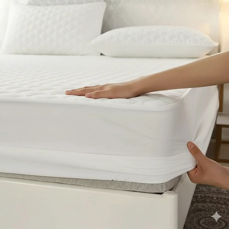 TOPPER CUBRECOLCHON SUPER KING UNICOLOR AJUSTABLE IPERMEABLE WM - 3