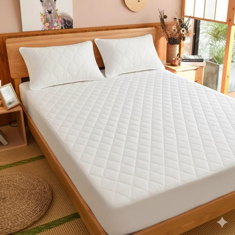 TOPPER CUBRECOLCHON IIPERMEABLE 2 PLAZAS UNICOLOR AJUSTABLE WM - 2