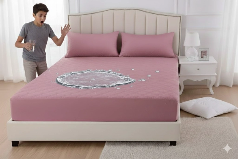 TOPPER CUBRECOLCHON IPERMEABLE TURQUESA  1.5 PLAZAS UNICOLOR AJUSTABLE  WM - 1