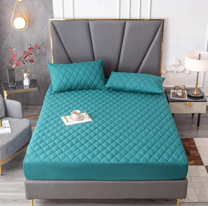TOPPER CUBRECOLCHON IPERMEABLE TURQUESA  1.5 PLAZAS UNICOLOR AJUSTABLE  WM - 3