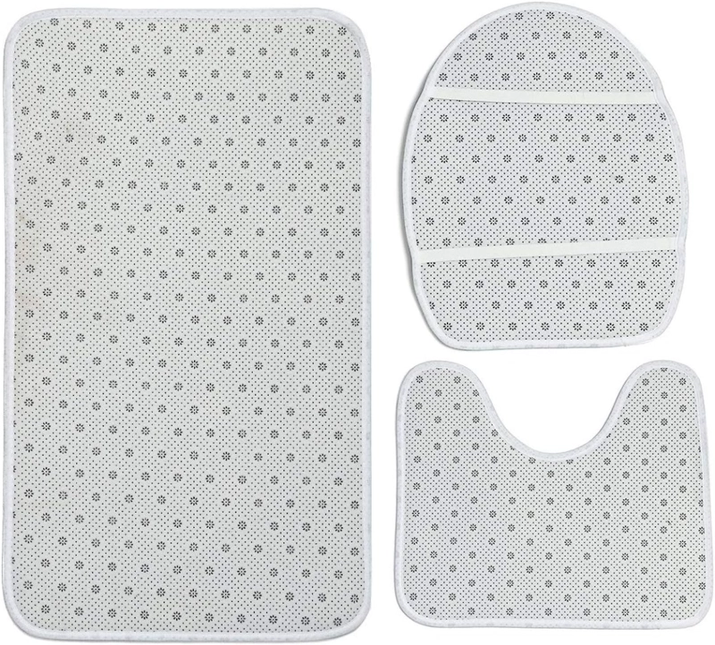 SET DE BAÑO CON DISEÑO FLOR MANDALA TURQUESA  4 PIEZAS WYM - 2
