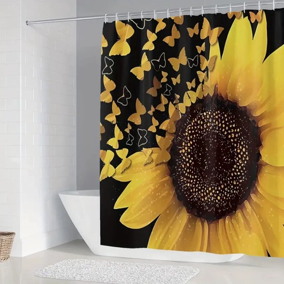 SET DE BAÑO DE 4 PIEZAS DISEÑO GIRASOLES  WYM - 5