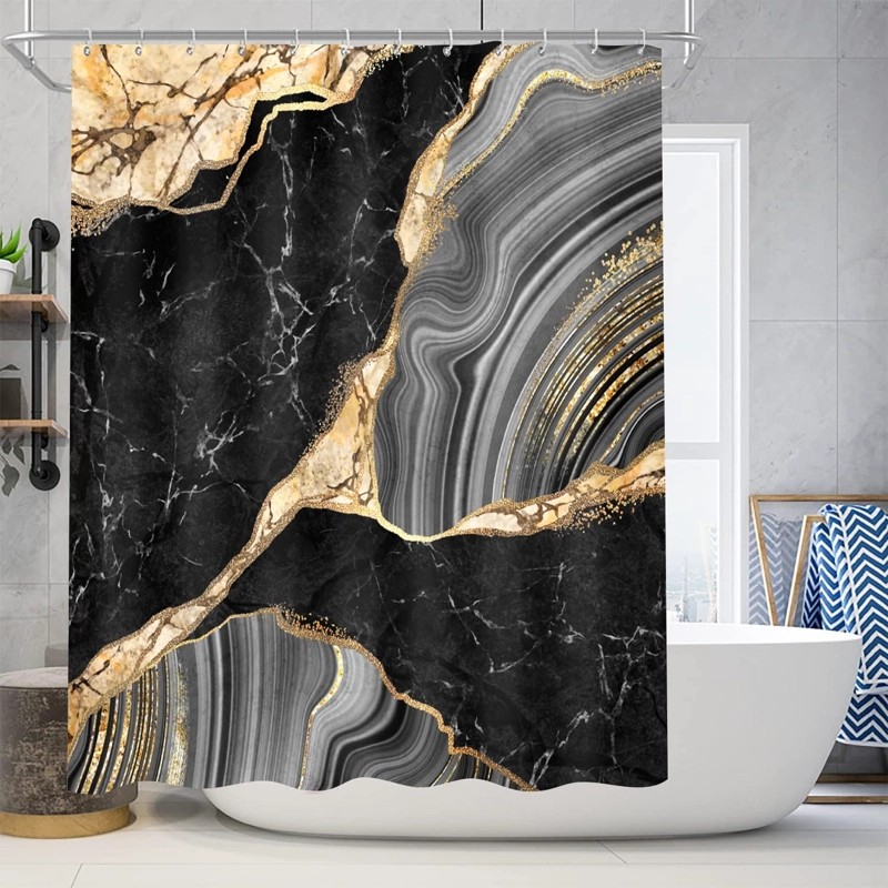 SET DE BAÑO CON DISEÑO PORCELANATO EFECTO 3D  4 PIEZAS WYM - 4