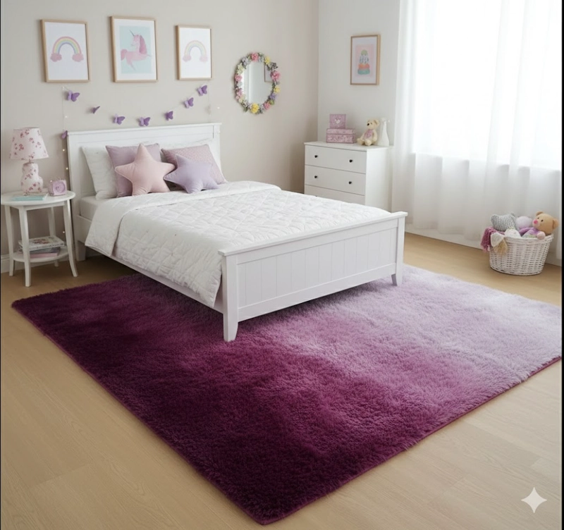 ALFOMBRA PELUDA 200X300 VIOLETA DEGRADE  SUAVE ANTIDESLIZANTE TF - 2