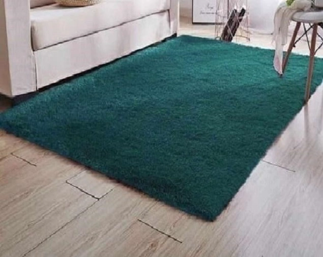 ALFOMBRA PELUDA GRIS JASPEADA 200X240 CM SUAVE, MODERNA, ANTIDESLIZANTE TF - 2