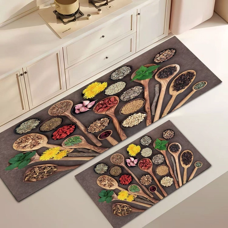ALFOMBRA DE COCINA PACK DE 2 CON DISEÑO ANTIDESLIZANTE TF - 1