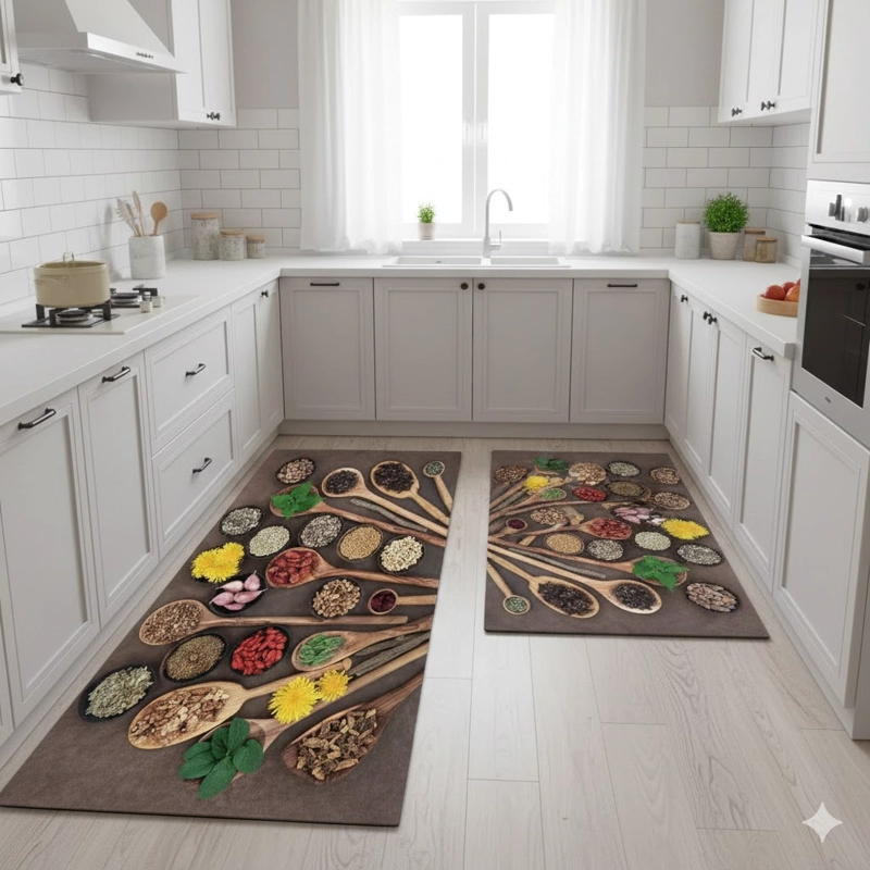 ALFOMBRA DE COCINA PACK DE 2 CON DISEÑO ANTIDESLIZANTE TF - 3