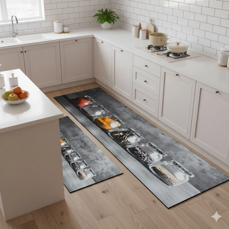 ALFOMBRA DE COCINA PACK DE 2 CON DISEÑO ANTIDESLIZANTE TF - 3