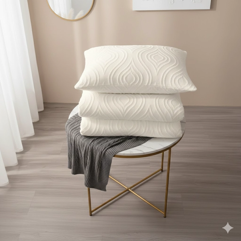 CUBRECAMA KING QUILTDE VERANO SEMI ACOLCHADO DISEÑO RELIEVE 3D GEOMETRICO AZUL PETROLEO TF - 3