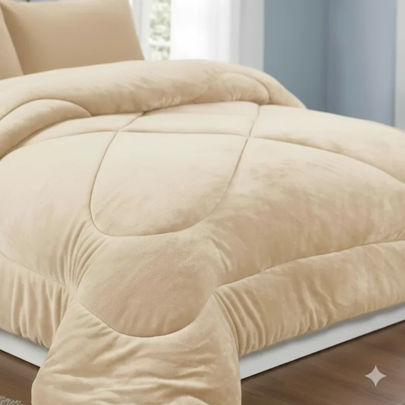 COBERTOR BLANCO KING PLUSH CON CHIPORRO SUAVE QUITA FRIO RSS - 3