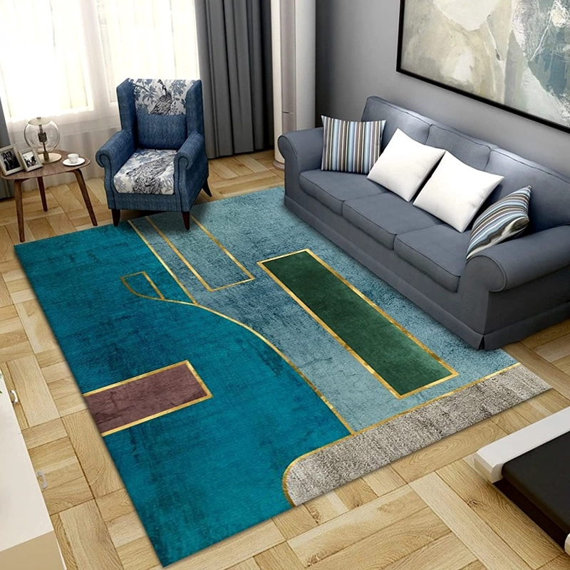 ALFOMBRA MODERNA 200X240 AZUL DISEÑO ELEGANTE ANTIDESLIZANTE TFI - 3