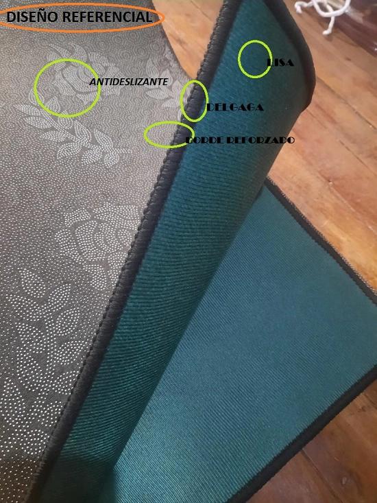 ALFOMBRA MODERNA 200X240 AZUL DISEÑO ELEGANTE ANTIDESLIZANTE TFI - 4