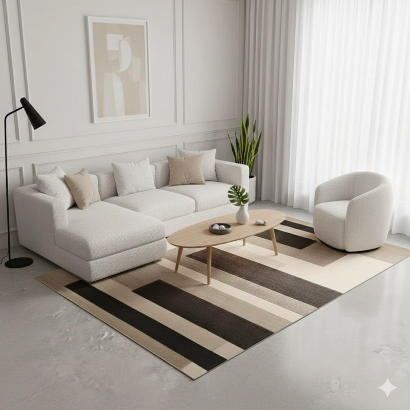 ALFOMBRA CON DISEÑO PARA LIVING 200X240 MODERNA ELEGANTE TFI - 1