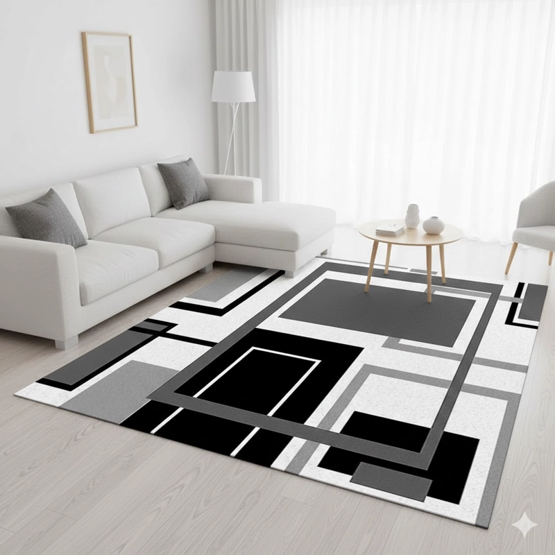 ALFOMBRA CON DISEÑO PARA LIVING 200X240 MODERNA ELEGANTE TFI - 1