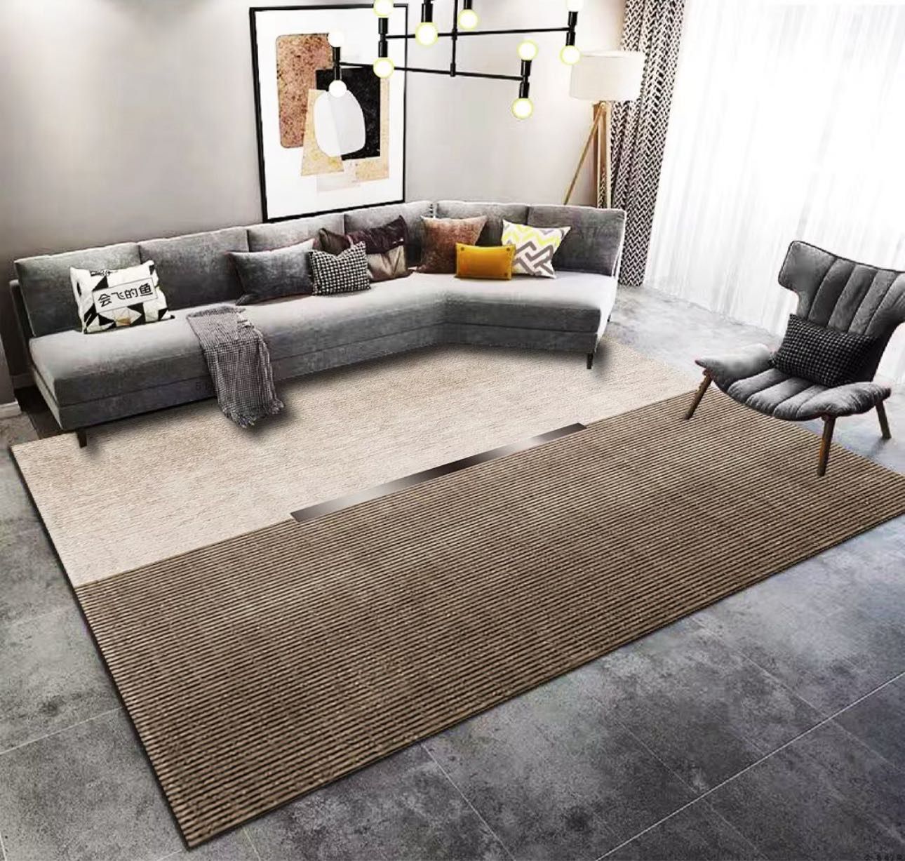 ALFOMBRA CON DISEÑO MODERNO JUVENIL 200X240 DECORACION DE SALA LIVING CMIO - 1