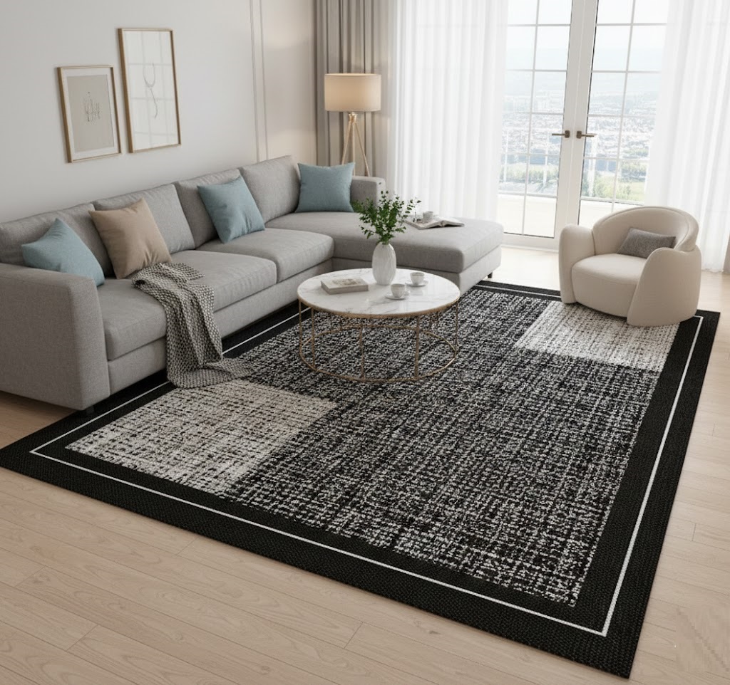 ALFOMBRA CON DISEÑO MODERNO JUVENIL 200X240 DECORACION DE SALA LIVING CMIO - 1