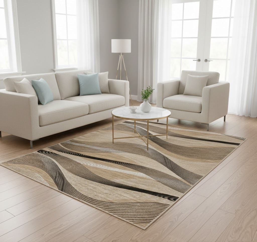ALFOMBRA CON DISEÑO MODERNO JUVENIL 200X240 DECORACION DE SALA LIVING CMIO - 1