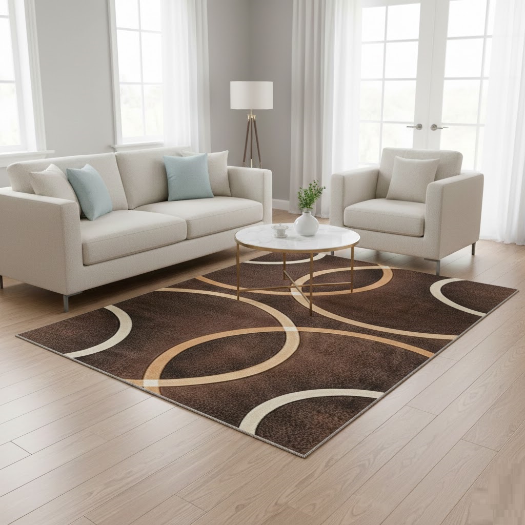 ALFOMBRA CON DISEÑO MODERNO JUVENIL 200X240 DECORACION DE SALA LIVING CMIO - 1