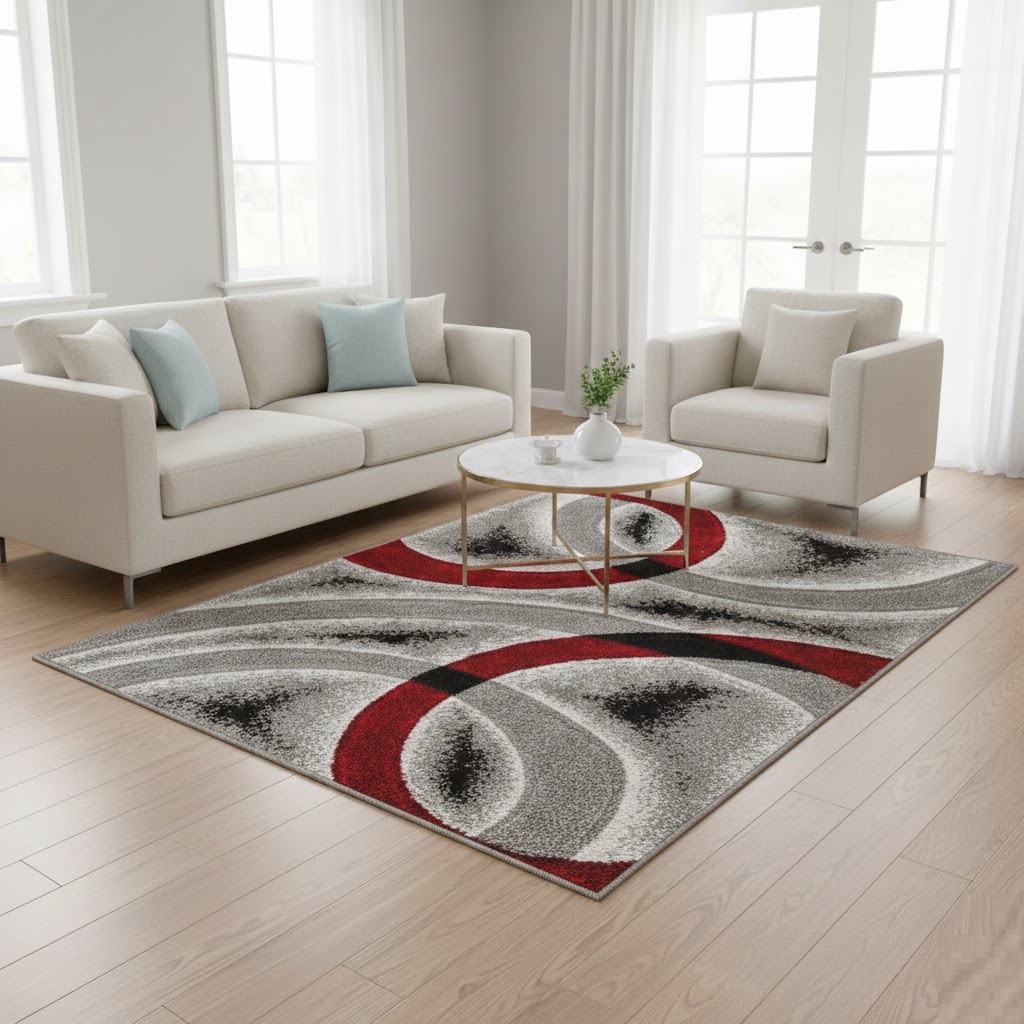 ALFOMBRA CON DISEÑO MODERNO JUVENIL 200X240 DECORACION DE SALA LIVING CMIO - 1