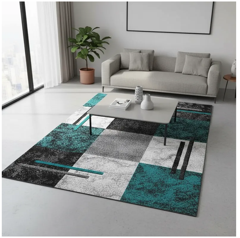 ALFOMBRA CON DISEÑO MODERNO JUVENIL 200X240 DECORACION DE SALA LIVING CMIO - 1
