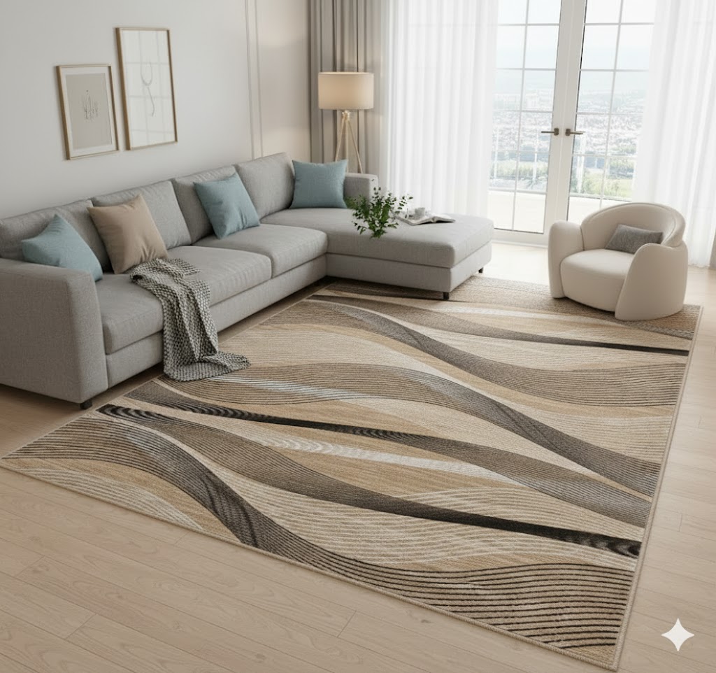 ALFOMBRA CON DISEÑO MODERNO JUVENIL 200X240 DECORACION DE SALA LIVING CMIO - 3