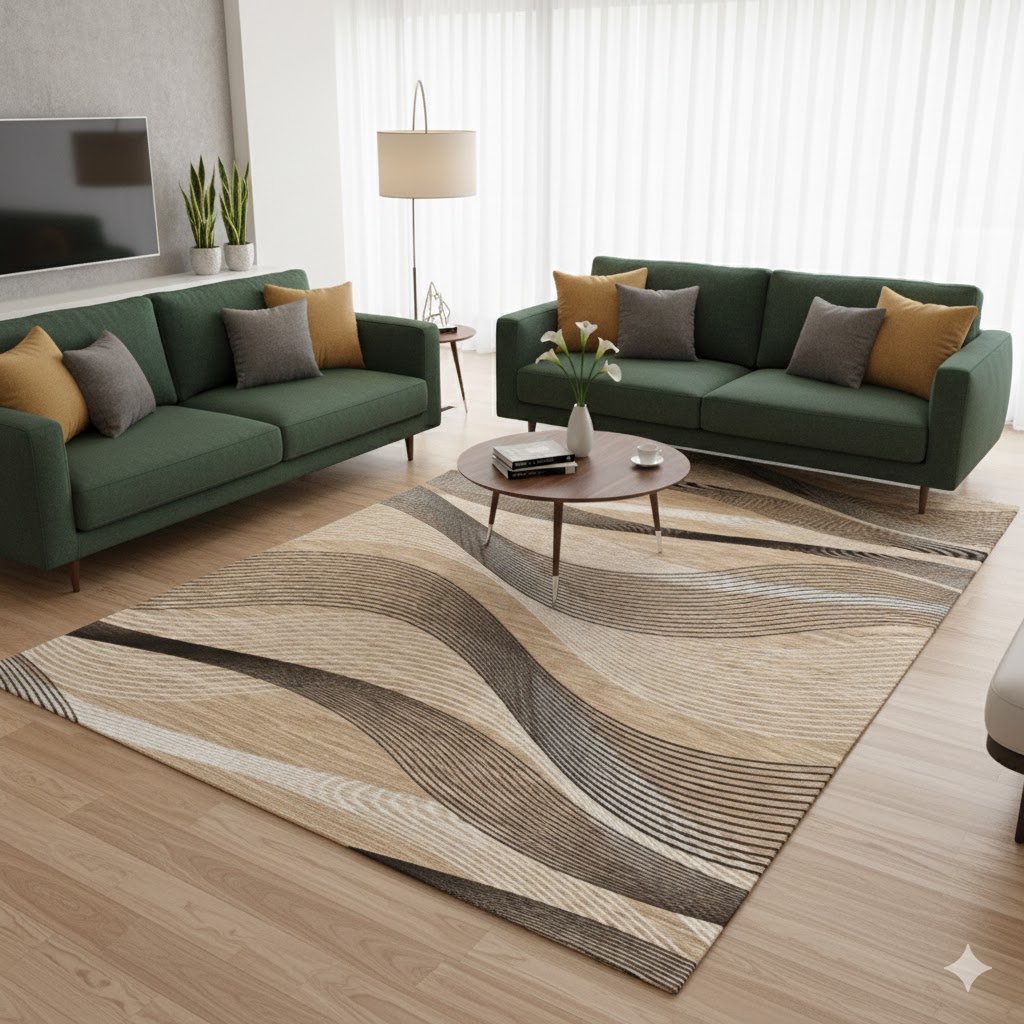 ALFOMBRA CON DISEÑO MODERNO JUVENIL 200X240 DECORACION DE SALA LIVING CMIO - 5
