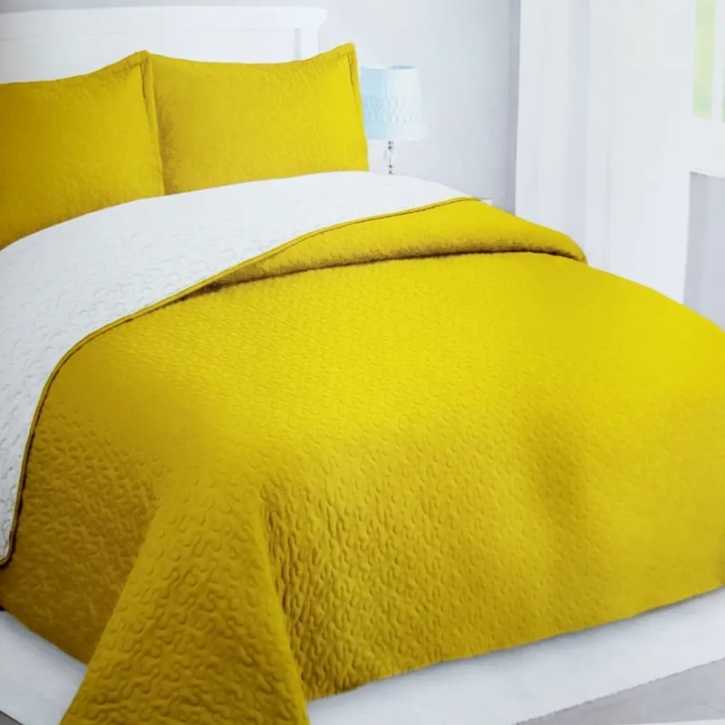 CUBRECAMA QUILT SHERPA 1.5 W.M G AMARILLO LISA - 2