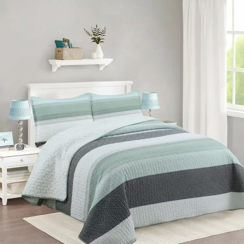 CUBRECAMA QUILT SHERPA 1.5 W.M G- AGUA RALLAS - 1