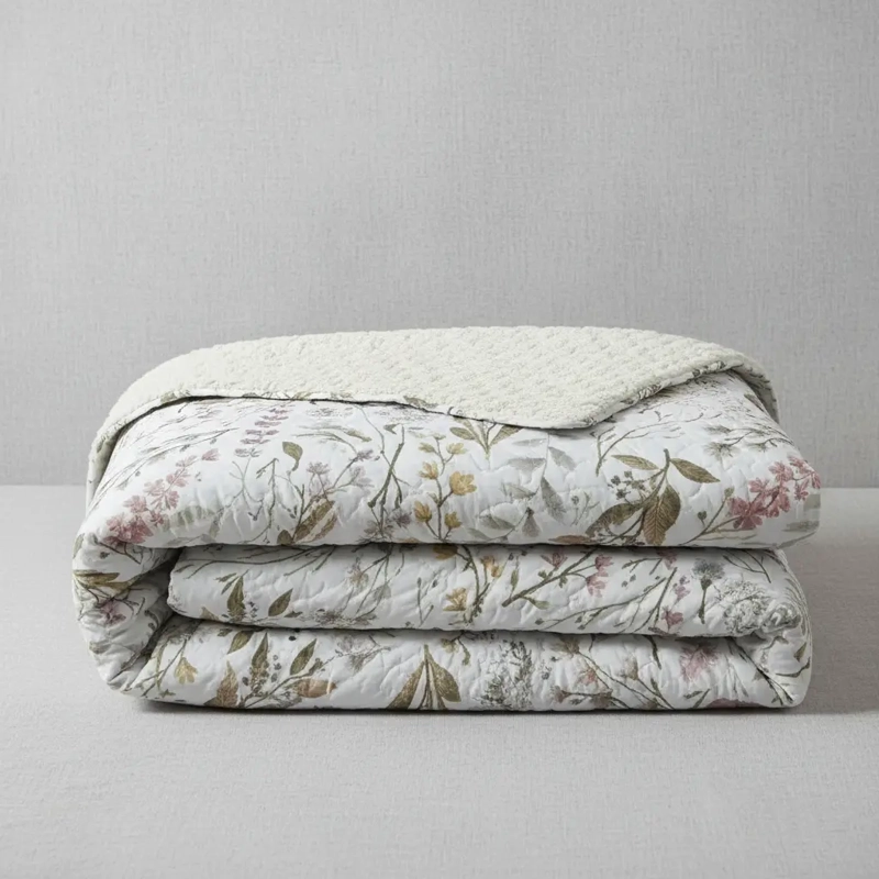 CUBRECAMA QUILT SHERPA 1.5 W.M G- AZUL CLARO DISEÑO. - 3