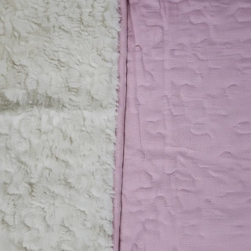 CUBRECAMA QUILT SHERPA 1.5  W.M G- CORAL CLARO LISA - 4