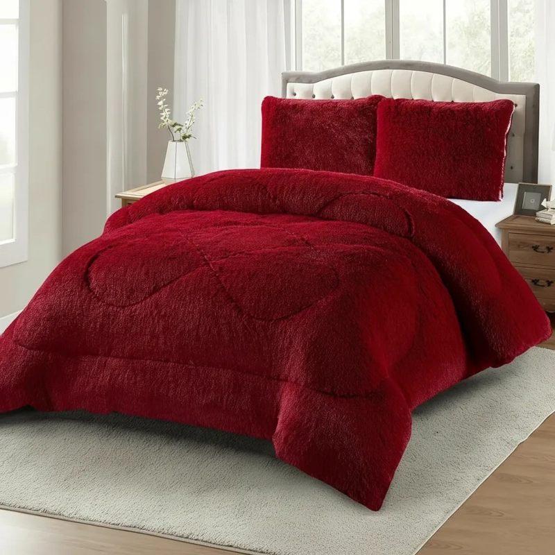 PLUMON DE INVIERNO PELUDOS CON CHIPORRO 2 PLAZAS BURDEO PELUDO - 1