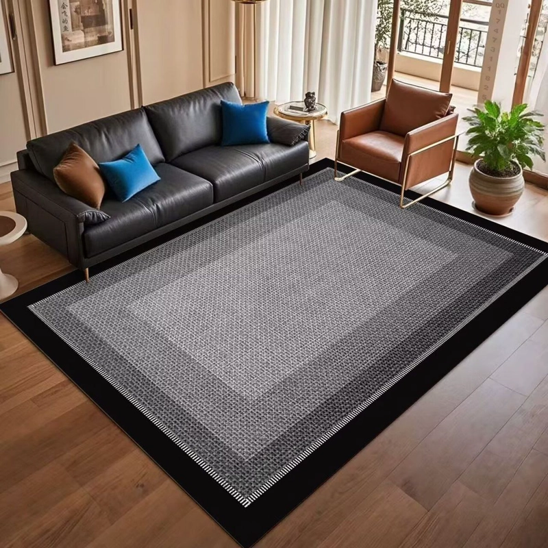 ALFOMBRA GRIS PARA SALA ELEGANTE DISEÑO NEUTRO ILUSION OPTICA 3D JUVENIL 200X240 CMIO - 1
