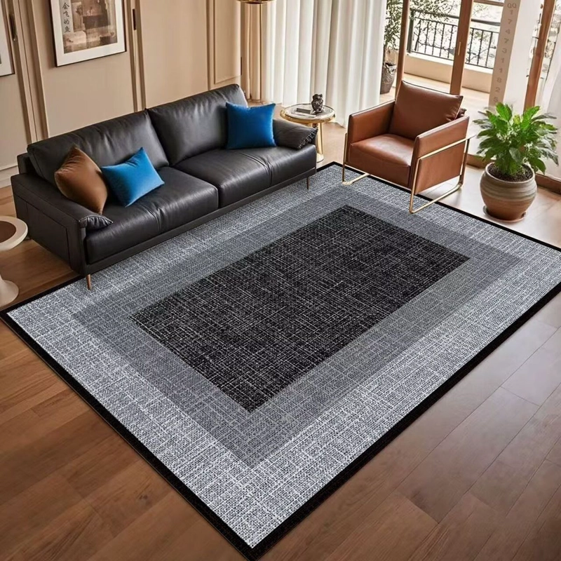 ALFOMBRA GRIS PARA SALA ELEGANTE DISEÑO NEUTRO ILUSION OPTICA 3D JUVENIL 200X240 CMIO - 2