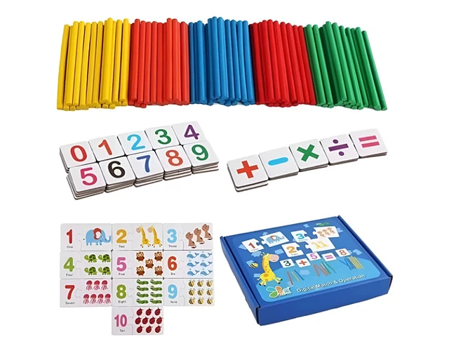 JUEGO DE MADERA SUMAR Y RESTAR MATEMATICA - 1