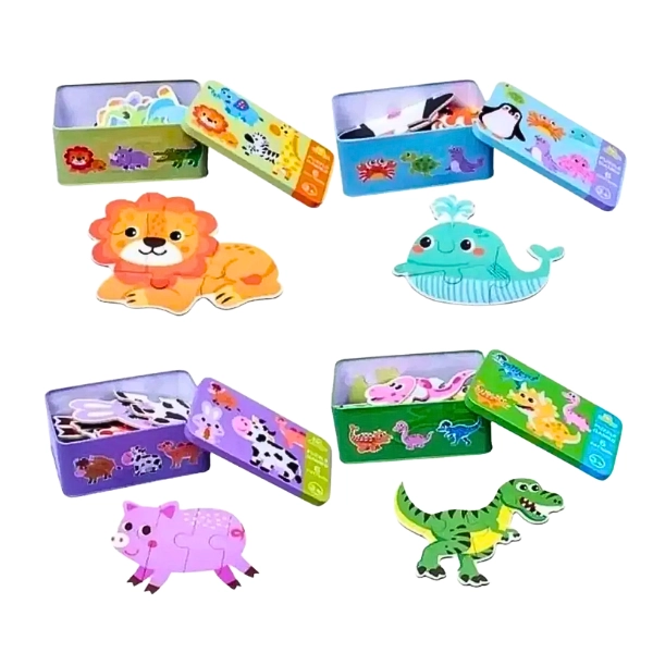 Puzzle Didáctico De Madera 6 Piezas Niños 2-4 Años - 2