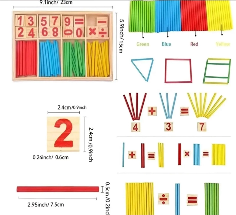 JUEGO DE MADERA  NUMEROS JUEGO DIDACTICO - 2