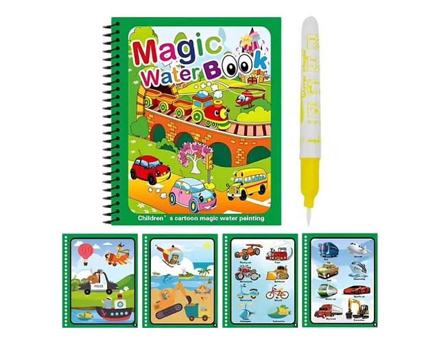 LIBRO MAGICO REUTILIZABLE PARA PINTAR CON AGUA - 1