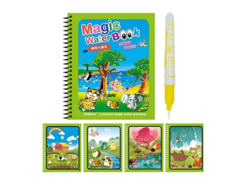 LIBRO MAGICO REUTILIZABLE PARA PINTAR CON AGUA - 3