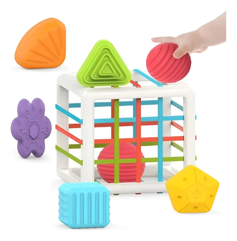 JUGUETE INTERACTIVO DE HABILIDAD MOTORA CUBO MONTESSORI - 1